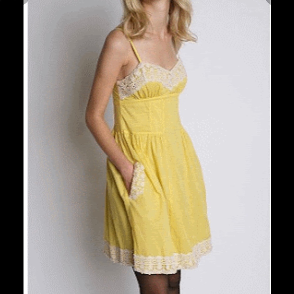 Urban Outfitters Kimchi Blue Yellow Lace Sundress ASO Glee (Britney wears this)